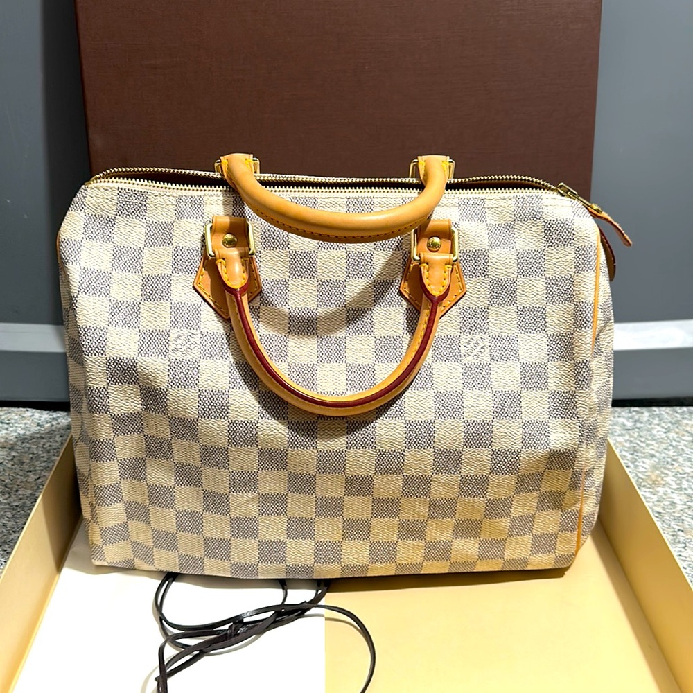 Louis Vuitton  azur felicie monogram speedy 25 matching wallet